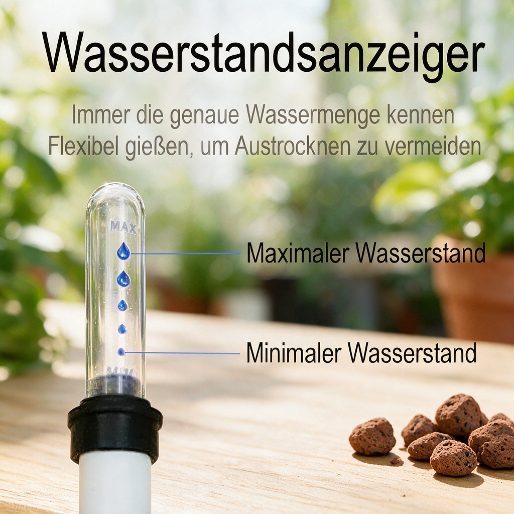 Wasserstandsanzeiger - Gießen leicht gemacht